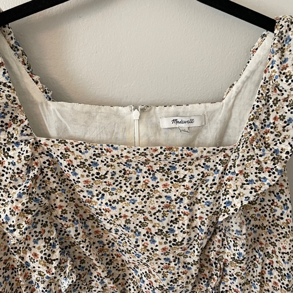 Madewell Ruffle-Strap Square-Neck Midi Dress in Fieldwalk Floral - Picture 4 of 5